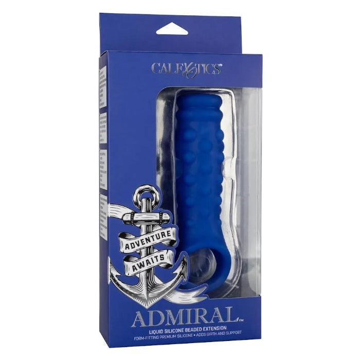 Admiral Beaded Penis Sleeve - Blue