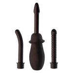 This easy to use douche kit takes care of both hygiene and pleasure. It has 3 convenient interchangeable attachments: G-spot, Ridge and Pliable style. Simply remove the tip, fill with water, insert and squeeze the bulb for maximum cleansing or pleasure.