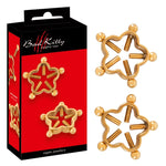 Add some edge to your nipples with the Bad Kitty floral shaped Nipple Clamp Jewellery in gold. These clamps have a non-slip rubber coating and are adjustable to fit any size, providing just the right amount of pressure. Wear them on their own for a seductive look or pair them with other Bad Kitty accessories for a full BDSM experience. A perfect addition to any erotic play, they will leave you feeling sexy, daring and absolutely in control.