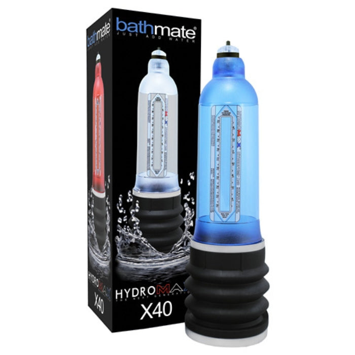 The Bathmate Hydromax X40 penis pump is ideal for those measuring between 7 and 9 inches when erect. Hydromax series is the world’s most popular penis pump This pump will increase your sexual power, harness and confidence. Add water to the pump, Attach the pump to your penis, Pump to create a vacuum, Leave on 5 min (best is 3 times a day).