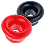 CLONE 2-Pack ballstretchers stretch to form to you with flared grip. Designed to reverse-stack with max stretch in the middle, or nest-stack for layered gradual stretch. The shape of CLONE makes this toy incredibly comfortable. Made from lush platinum silicone comes in a pack of one red and one black.