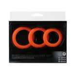 Erection Commander Cock Ring Set - Orange (3)