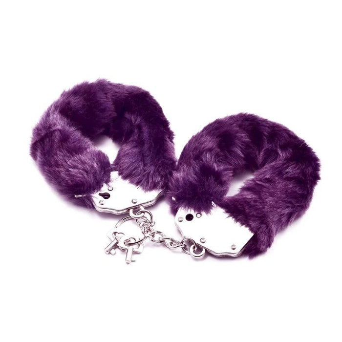 Fetish Pleasure Fluffy Handcuffs - Purple