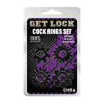 GK Power Stretchy Cock Ring Set - Black (4)