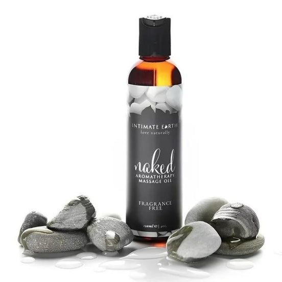For a natural, sensual connection with your partner, Naked aromatherapy massage oil by Intimate Earth is the perfect choice. This fragrance free, Paraben free massage oil is 100% Vegan, made from Certified Organic Extracts that make it ideal for use on for sensitive areas. The Non-greasy formula prevents the Oil from feeling uncomfortable, but keeps all the arousing silkiness for that sensual, luxurious feel. 