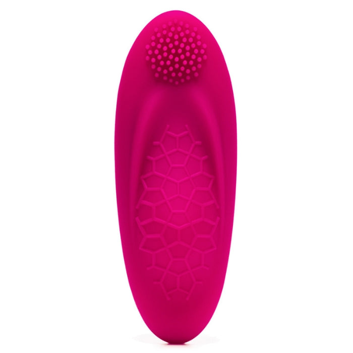 This app-controlled wearable vibrator is designed for a great anatomic fit! This vibe curves to your body to hit all the right spots for the ultimate sensations. It features our signature Velvet Wave™ technology for a comfortable wear and a tickler for the perfect perineum pleasure! The positioning magnet allows you to wear the Foxy with your favorite pair of panties. OhMiBod’s Foxy is Bluetooth®-enabled for pleasure you can take outside the bedroom.