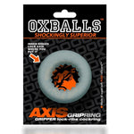 Oxballs Axis Ribbed Cock Ring - Clear