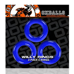 Oxballs Willy Rings Cock Ring Set of 3 - Blue