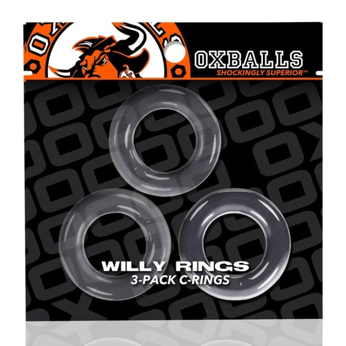 Oxballs Willy Rings Cock Ring Set of 3 - Clear