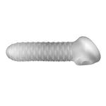 Perfect Fit Fat Boy Checker Plate - 6.5 inch. Not only will this unbelievably soft, stretchy sleeve add noticeable girth to your penis, it's also filled with lots of nubs and ridges for extra sensation and stimulation. This sleeve can also be used as a stroker/masturbator for solo play or you can flip it inside out if you want to give her the stimulation of feeling the ridges.