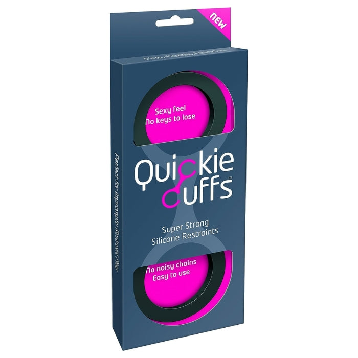 Quickie Silicone Cuffs - Black Medium