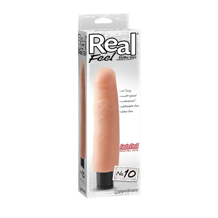  Real Feel Lifelike Toyz No. 9 Vibrator. Enjoy the Real Feel of super-soft, lifelike skin with this incredibly realistic vibe. Shaft feature realistic veins and creases on the surface for extra stimulation. Made from phthalate-free Fanta-Flesh, the squishy material mimics the softness and feel of real skin and feels as natural as you can get!