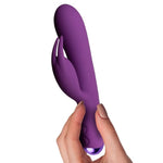 Flutter Rabbit has been perfectly designed to deliver intense pleasure directly to your internal and external passion spots. The graceful unintimidating length, and accurately positioned powerful dual independent motors are the perfect combination for the ultimate pleasure toy. Velvet soft body safe silicone, Powerful dual independent motors, Fluttering c spot stimulation, Ergonomic shaft, 10 functions x2 for individual blended pleasure.