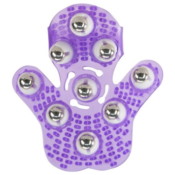 Roller Balls Glove Massager - Purple
