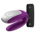 Double Fun powerfully stimulates both partners during sex. The U-shape is fitted both inside and outside - ensuring a seductive feeling for the clitoris, G-spot, and penis. App enabled, this high-tech pleasure product is enhanced with remote.