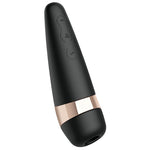 This innovative new design features a conical shape with flexible silicone meant to ensure a seal around the clitoris. Also added vibration for deeper stimulus. This elegant, black clit vibrator stimulates you with 11 pressure wave levels and combines 10 breathtaking vibration rhythms. The pressure waves and vibration rhythms can be controlled separately, offering multiple exciting possible combinations. Waterproof and USB magnetic rechargeable.