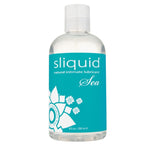 Sliquid Sea is a water-based and water soluble personal lubricant, blended with hand selected natural seaweed extracts. Each extract provides an added boost for your health and a slippery, natural feel. Contains Carrageenan, Nori and Wakame.