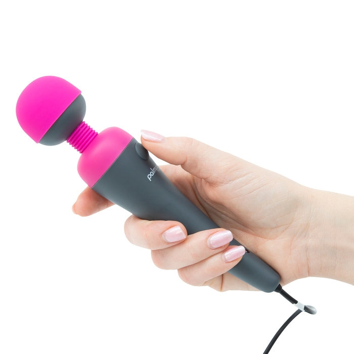The Swan Palm Power Wand is an incredibly powerful medium sized vibrator. It is a favorite purchase for a well priced luxury product. It has intense vibrations for its size. Simply plug it into the USB power bank and play. Rechargeable.