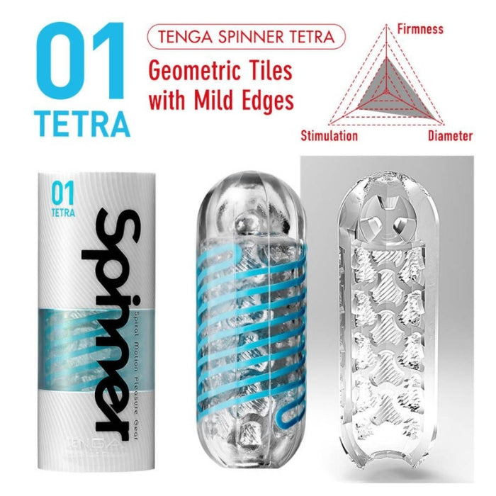 An all-new internal coil makes the Spinner twist as you insert, sending unbelievable sensations with each stroke! Enjoy a unique sensation like none other. Transparent, reusable masturbator with an integrated coil that causes the masturbator to twist during penetration (Internal Coil Mechanism). The pleasure tunnel has a pronounced texture inside.