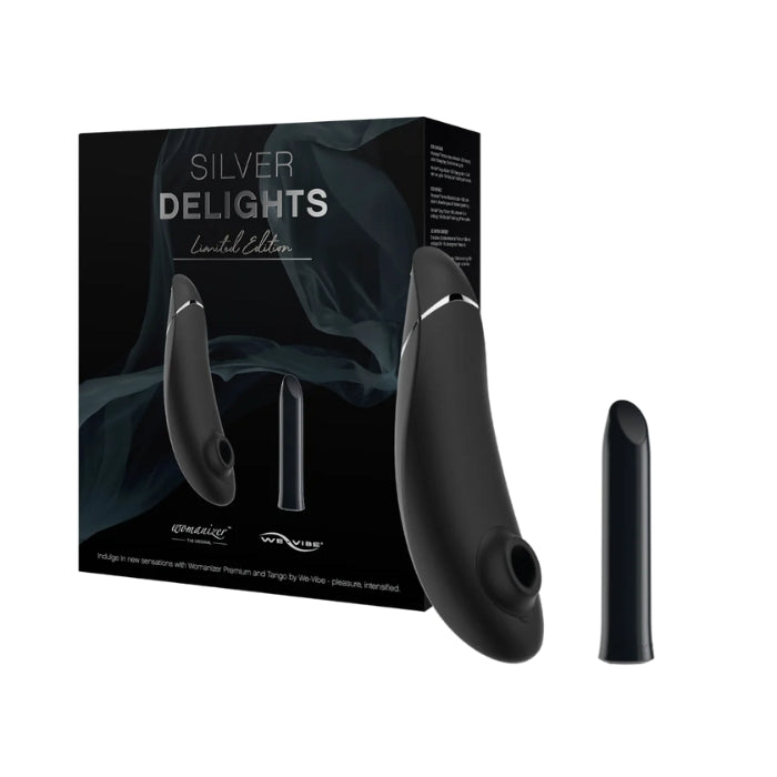 Indulge like never before. Experience two completely different types of clitoral stimulation, from We-Vibe Tango’s powerful, classic vibrations to Womanizer Premium’s earth-shaking suction motion using innovative Pleasure Air technology. Pure, body-rocking pleasure. USB rechargeable and 100% waterproof.