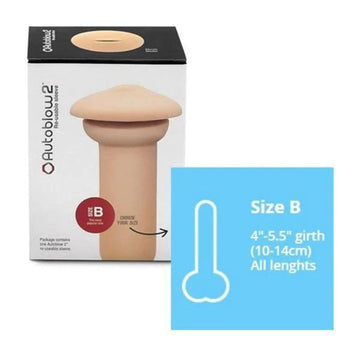 Autoblow 2 Plus XT Mouth Sleeve B is an interchangeable sleeve designed to fit the Autoblow 2 masturbator. The sleeve is made from a high quality artificial skin. This product is perfect for users with a 10-14 cm girth, all lengths.