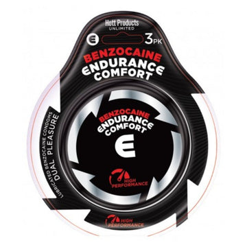 Endurance Lubricated Condoms.3 pack. Benzocaine is a local anesthetic and pain reliever. It works by temporarily numbing the area to which it is applied. Benzocaine helps in delaying ejaculation and may prolong erections and performance during intercourse.