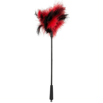 Feather Tickler in red and black is a delicate petting feather that is irresistible. It perfectly ignites the senses during foreplay. This is a gadget that cannot be missing in the bedroom! This is a unique erotic gadget that will give you a lot of pleasure. Its advantages are: a comfortable handle, soft, pleasant to the touch feathers and delicate but durable materials.