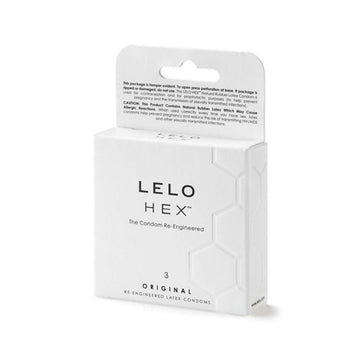 Lady Jane Adult Sex Shop | Condoms 54 mm Lelo Hex (3) | Brand_Lelo, Category_Health & Hygiene, Condoms, Gender_For Him,