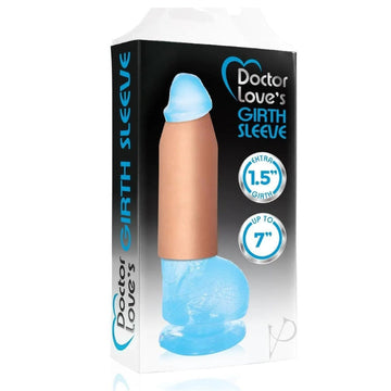 Size does matter and girth is where it's at! Now you can achieve this with Doctor Love's girth sleeve. A tight fit provides maximum pleasure for both partners. The penis head remains exposed for orgasmic stimulation while the enhancer's shaft provides restriction for prolonged pleasure.