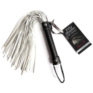 Forty soft suede leather tails will provide passion through gentle tickles or sharp stings. A satin handle and metal stud adds stunning detailing to the look of this pleasurable bondage accessory. You won't believe the sensations and thrill of this flogger when used in your bondage adventures. Comes with satin bag to keep in good condition.