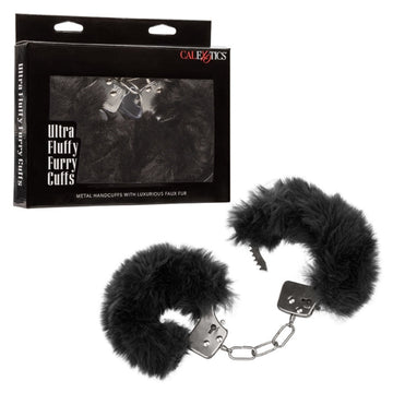 Ultra Fluffy Furry Cuffs Metal Handcuffs with Faux Fur. These versatile Handcuffs are ideal for experienced restraint lovers, blushing beginners or couples looking to experience with dazzling bondage play. Explore endless restraint possibilities with the adjustable cuff size and durable design. Wrap around your back or around bed posts to relinquish total control to your lover and heightened pleasure while the plush Faux Fur keeps your wrists comfortable.