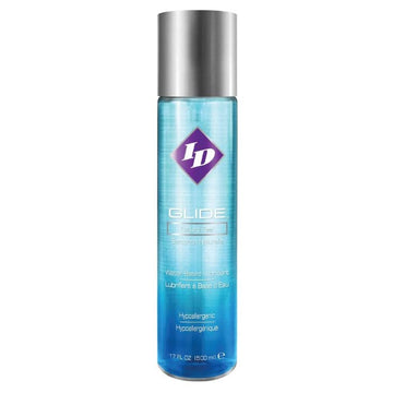 ID Glide is one of our most popular lubricants, provides you with all the moisture you could ask for in a water-based lubricant! Use it during intimate moments between you and your partner for an exceptional sensual experience. ID Glide is condom compatible. Safe to use with your adult toys and highly recommended. Non staining. FDA approved.