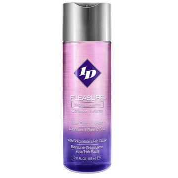 ID Pleasure is one of our most popular lubricants, provides you with all the moisture you could ask for in a water-based lubricant, plus a super tingling sensation, making this a women's enhancement lubricant! Use it during intimate moments between you and your partner for an exceptional sensual experience. ID Pleasure is condom compatible. Safe to use with your adult toys and highly recommended. Non staining.