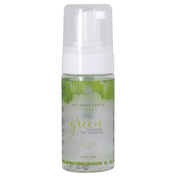 Intimate Earth Green Foaming Toy Cleaner with natural cleaning ingredients, 100ml bottle