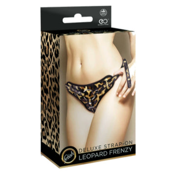 Strap-On Harness with O-Ring and G-string style back strap and adjustable waist buckle. Metal O-Ring 4.5cm is for your choice of dildo with a wide suction base (not included).