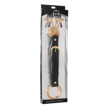 Lady Jane Adult Sex Shop | Master Series Penitentiary Nipple Clamps & Cock Ring Set Gold