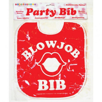Party Bib. Great for Bachelorette parties, drinking games, business lunches, and love affairs! Each bib has neck ties that will not loosen through the rough times.