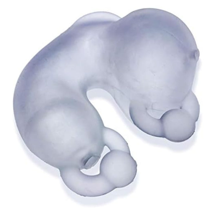 Meatlocker is Oxballs hardcore chastity gear. Its super-stretchy rubber and silicone blend is Oxballs first full-cover chastity device that wraps around the penis and scrotum. It’s easy to put on + comfortable for long-term wear. It stretches to fit and grips you like a glove. It’s got the feel of warm silicone the strength and stretch of TPR and the look of a double-pierced penis.