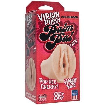 This Palm Pal masturbator is as tight as a virgin and with a realistic hymen.This Palm Pal is as tight as a virgin and with a realistic hymen! You'll be her first and only! Designed to fit easily in your hand, made of phthalate-free latex-free Ultraskyn material, and very proudly in the USA.