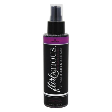 Flirtatious is a scented body spray infused with gender friendly pheromones and essential oils. Spice up your love life and increase sex appeal. Top off your beauty routine with a boost of sexual confidence and smelling oh so sexy!