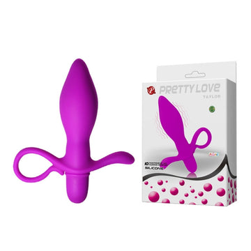 Purple silicone anal sex toy with a flared base for ultimate anal bliss