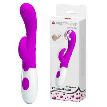 This smooth silicone rotating vibrator has 3 waving functions and 7 vibrating functions to give you an intense level of pleasure whenever desired. This vibe will tickle your clitoris with its intense powerful ears. The curved shaft of the vibrator is designed to massage your G-spot with its unique rotating feature inside the shaft. The toy is made with a high quality, soft touch silicone that provides a sexy, silky feel to leave you fully satisfied all night long.