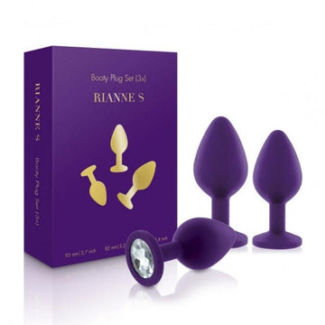 Lady Jane Adult Sex Shop | Rianne S Jewelled Anal Plug Set - Purple (3) | Adult Sex Toys, Adult Sex Toys for Men, Adult