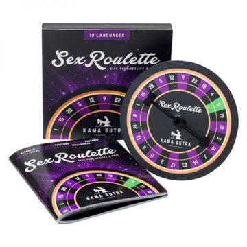The Sex Roulette is a new and exciting board game that brings passion back to your love life. Turn the arrow, the indicated number will decide your future. The 24 challenges of the Kama Sutra edition are available in 10 languages: English, Spanish, French, German, Dutch, Polish, Russian, Italian, Swedish and Norwegian.