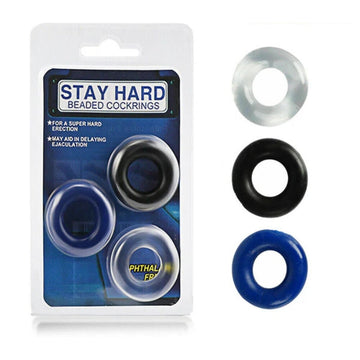 Lady Jane Adult Sex Shop | Stay Hard Beaded Cockrings - Set of 3