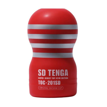 The SD Tenga cups are made so you can reach all the way to the end, to enjoy stimulation from quick strokes and direct stimulation to the tip! The hourglass shape remains for strong suction, with new details to boost the directly stimulating experience – you can also try the Gentle and Strong variations for differing strengths!