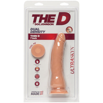 Flesh-colored D Real Feel 7 Inch Dildo in packaging from Doc Johnson range of lifelike dildos