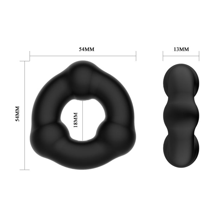 This cock ring is made of silicone and is soft and comfortable. It is the ideal toy to add a little something extra to your play .The stretchy material will fit around the base of penis and balls, hugging close to the skin, trapping the blood in your penis, giving you and your partner a longer pleasurable time.