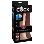 King Cock Triple Density 7 inch Dildo - Light has a strong suction cup base that can stick to most surfaces and is compatible with most O ring strap on harnesses