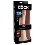 The King Cock Plus 9 inch Triple Density Dildo is made of new and improved Fanta Flesh material, making it stiff on the inside and soft on the outside.